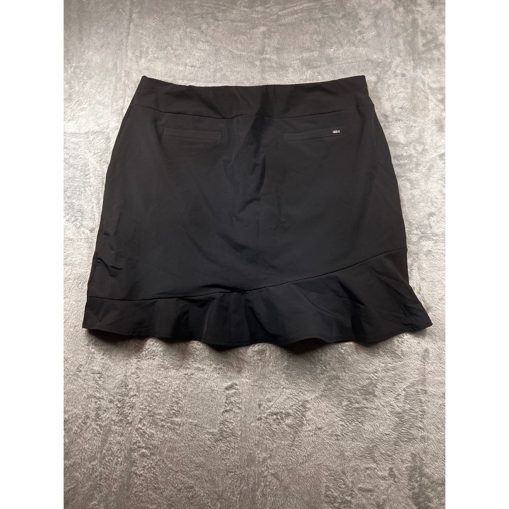Tail Tech Womens Golf Skort Black Ruffle Hem Performance Skirt Size 14 - Picture 2 of 9